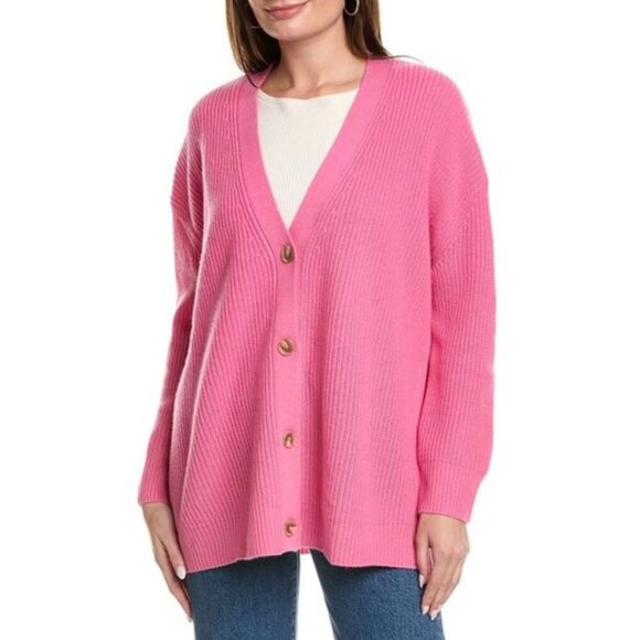 Indraja Dusty Pink Wool Cashmere Cardigan 1 main image 1